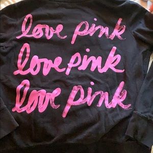 VS PINK black quarter zip